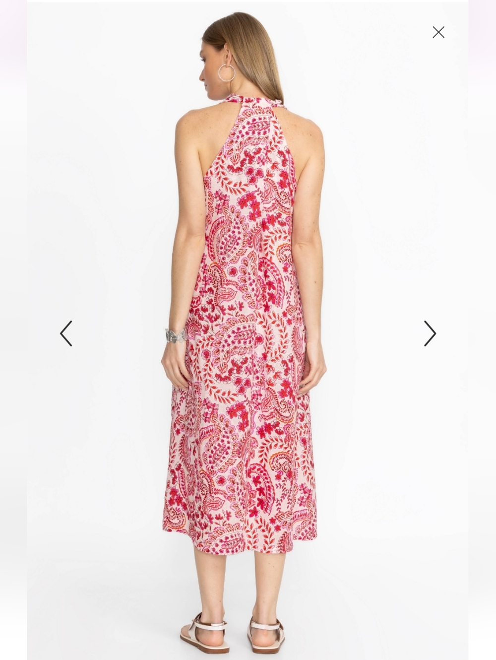 Johnny Was Workshop Lillet Crisscross Linen Dress - Picture 5 of 9